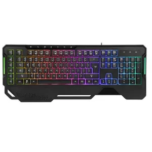 Teclado Delux Usb K9600 Gaming Negra + Luz RGB